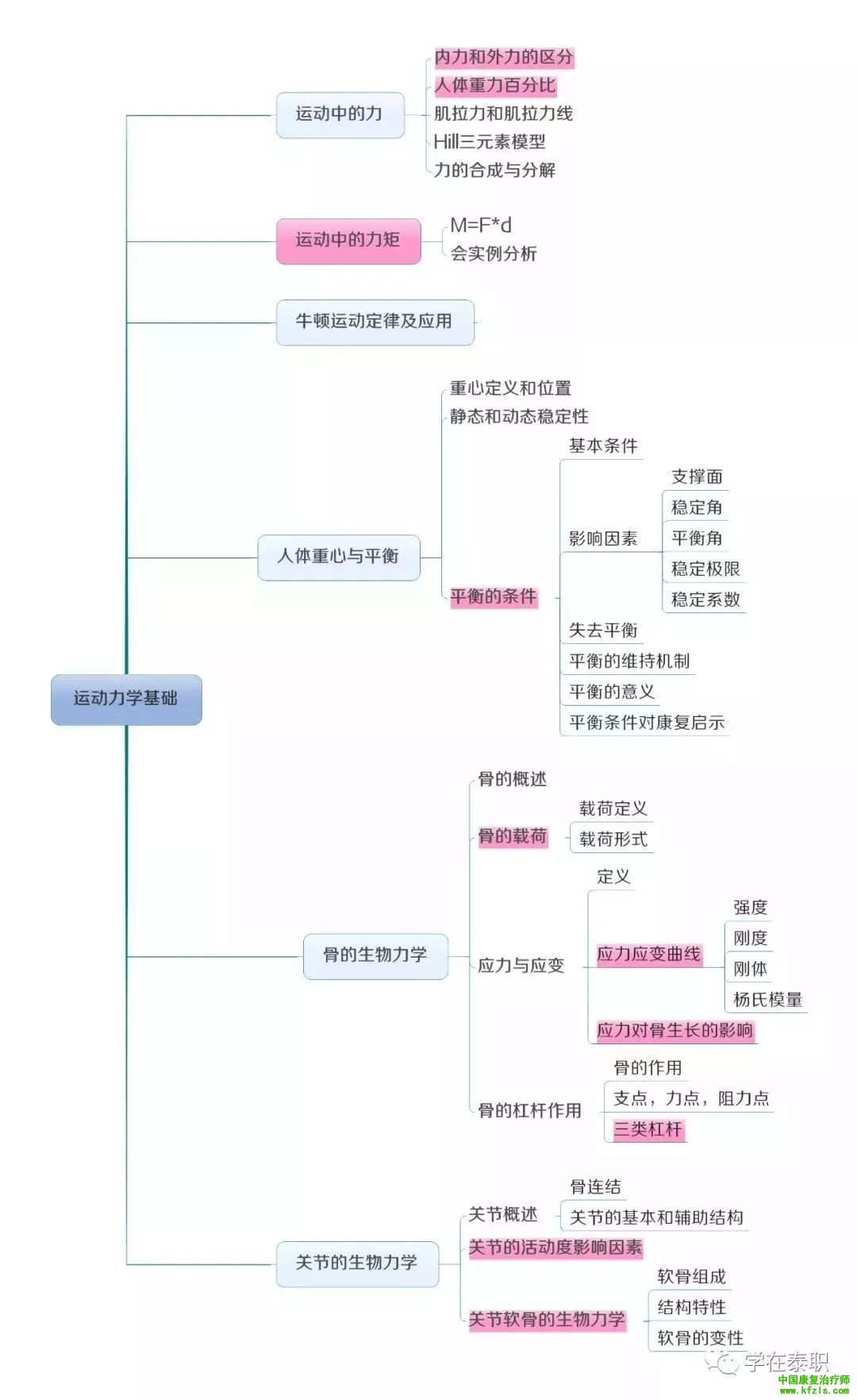 整个康复学基础知识一图贯穿