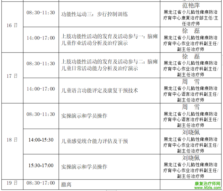 国家级继育项目 “小儿脑性瘫痪现代康复技术培训班”通知