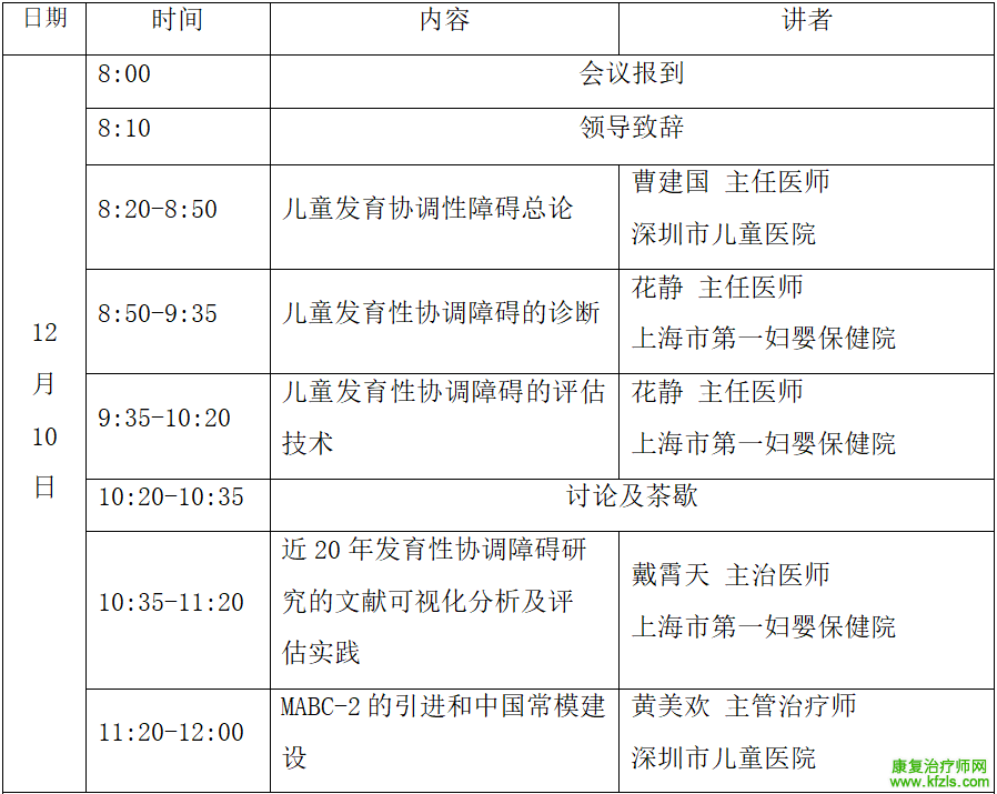 关于举办中国康复医学会发育性协调障碍筛查评估与康复培训班的通知