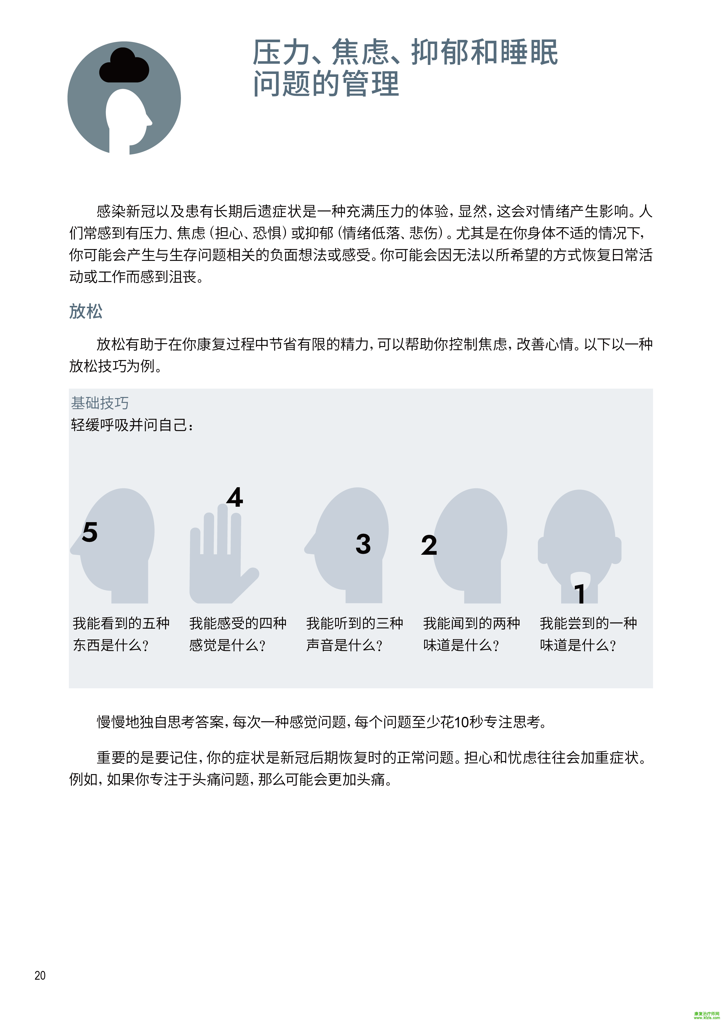 康复指导手册: COVID-19相关疾病的自我管理（第二版）